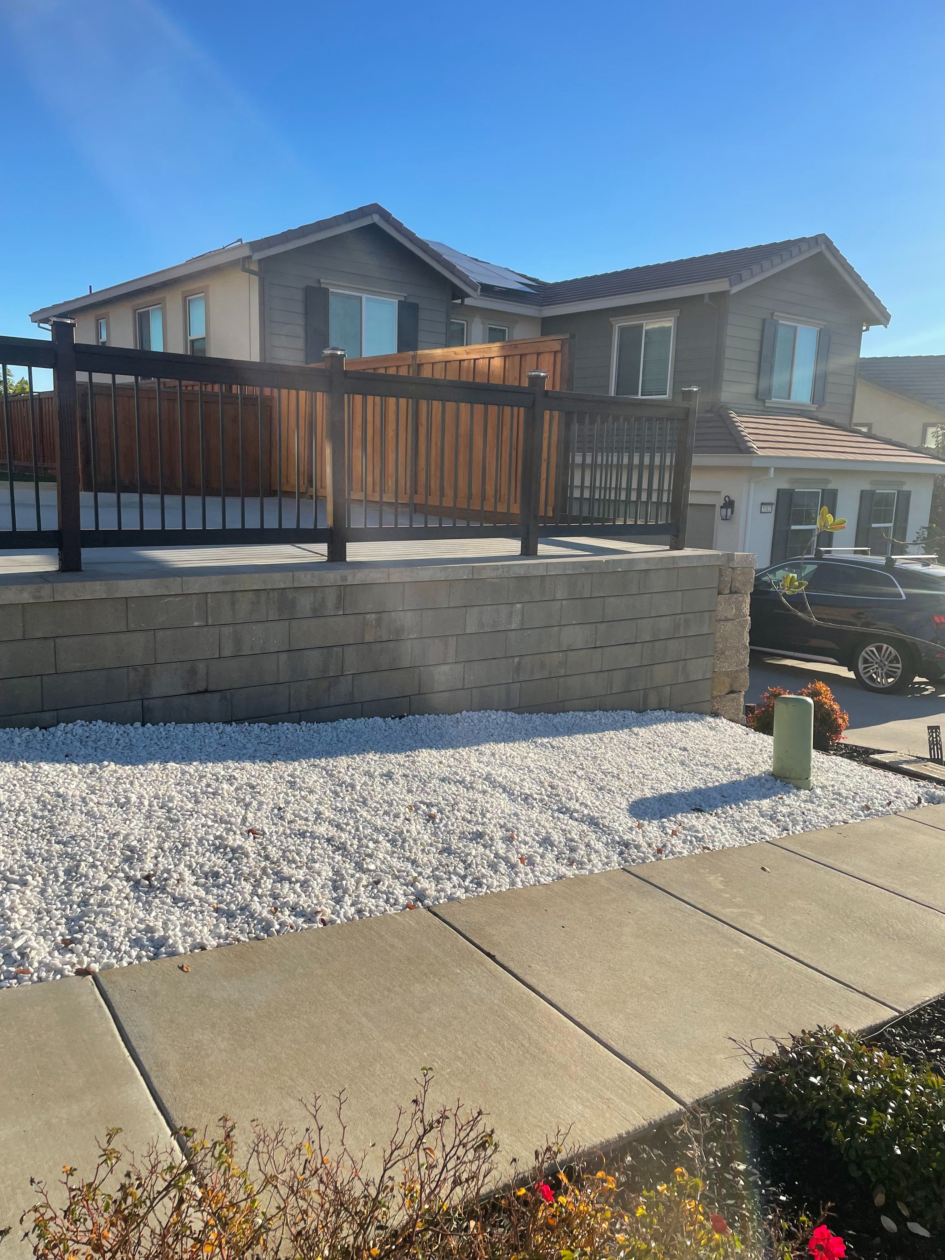 Block retaining wall built in Sacramento, CA